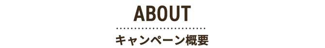 ABOUTキャンペーン概要