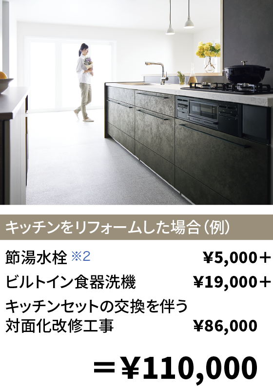 キッチンをリフォームした場合(例)詳細画像