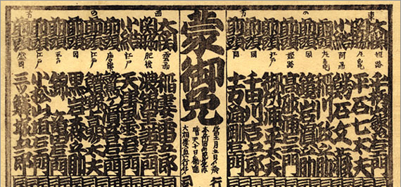 番付 (天保10年　板元/神田金沢町　三河屋治右衛門・鉄治郎)