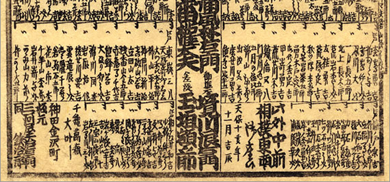 番付 (天保10年　板元/神田金沢町　三河屋治右衛門・鉄治郎)