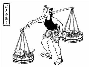 むきみ売り (枡で量って売った)