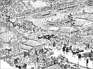 『江戸名所図会』亀戸天満宮祭礼