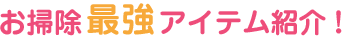 お掃除アイテム紹介