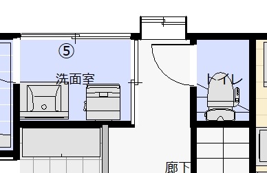 Before：洗面室、トイレの収納がない