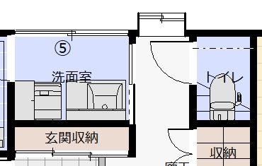 After：洗面化粧台の収納の見直しや、棚を設置