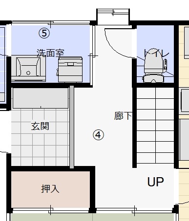 Before：玄関、廊下の収納が少ない