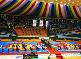 優勝の喜びをかみしめる長島選手